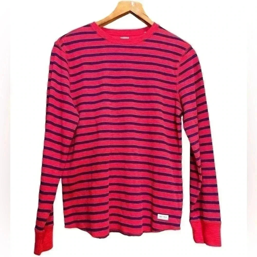 Gap Kids Red Navy Stripe Long-sleeve Crewneck XXL 14-16